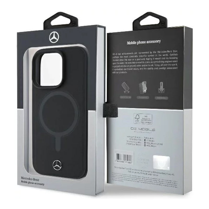 Mercedes-Benz Schwarze Hülle Echt Leder MagSafe