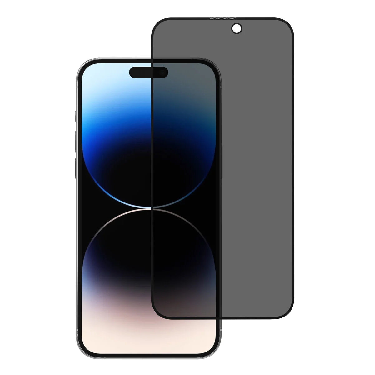 Privacy Panzerglas - Displayschutz - Privacy Schutzglas- Mit schwarzen Rändern