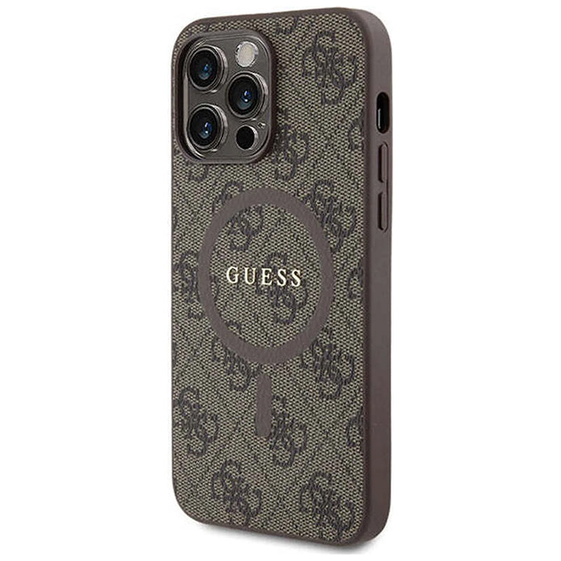 Guess Brown Hardcase 4G Ring Classic Logo MagSafe