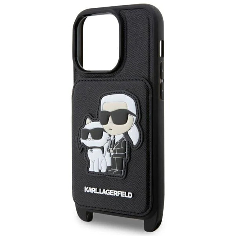 Karl Lagerfeld iPhone Black Crossbody Saffiano Karl & Choupette