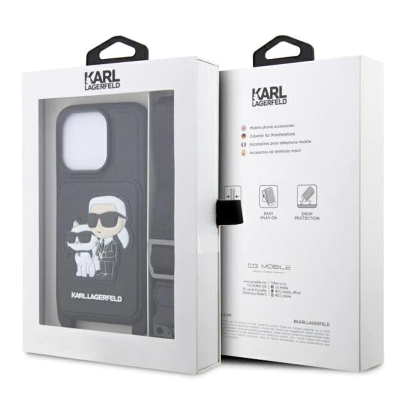 Karl Lagerfeld iPhone Black Crossbody Saffiano Karl & Choupette