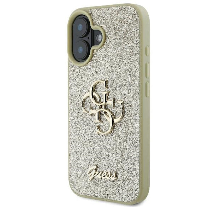 Guess Hardcase Fixed Glitter Big 4G Gold