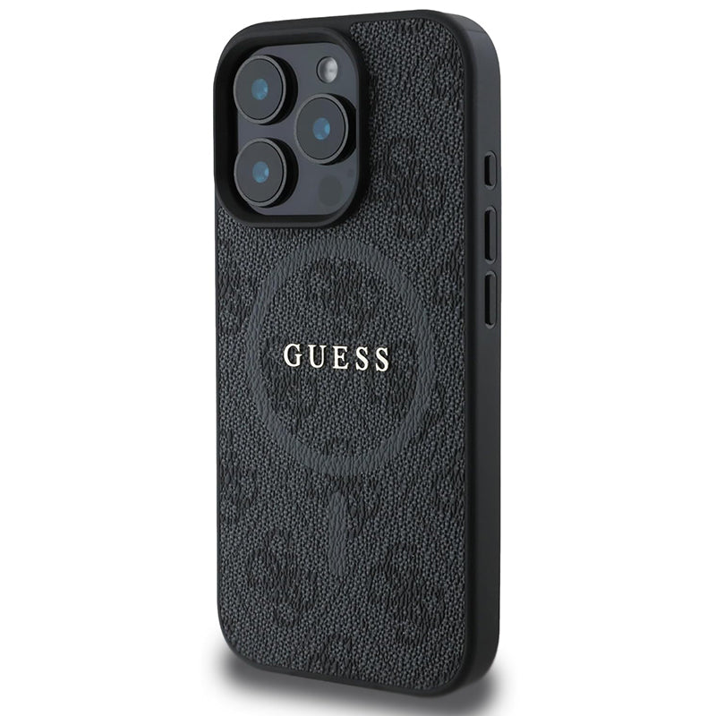 Guess Black Hardcase 4G Ring Classic Logo MagSafe