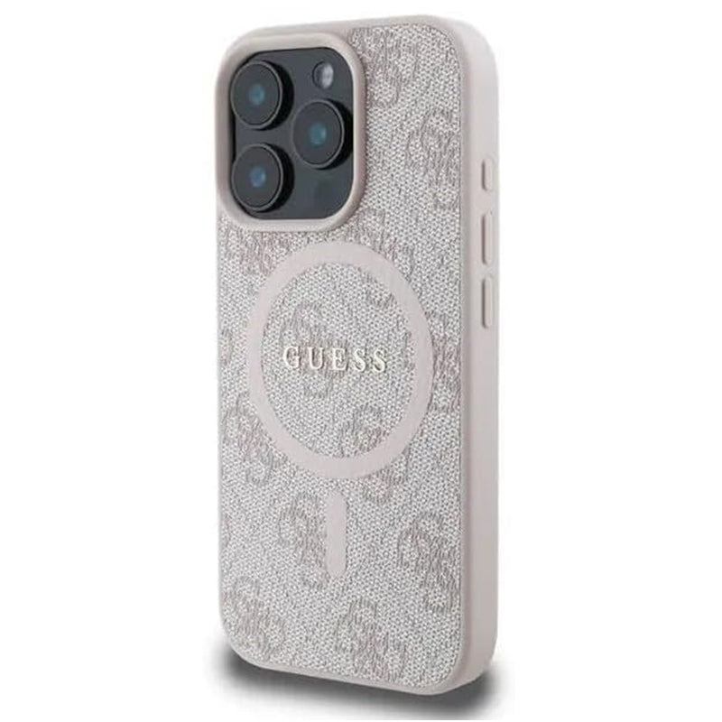 Guess Pink Hardcase 4G Ring Classic Logo MagSafe