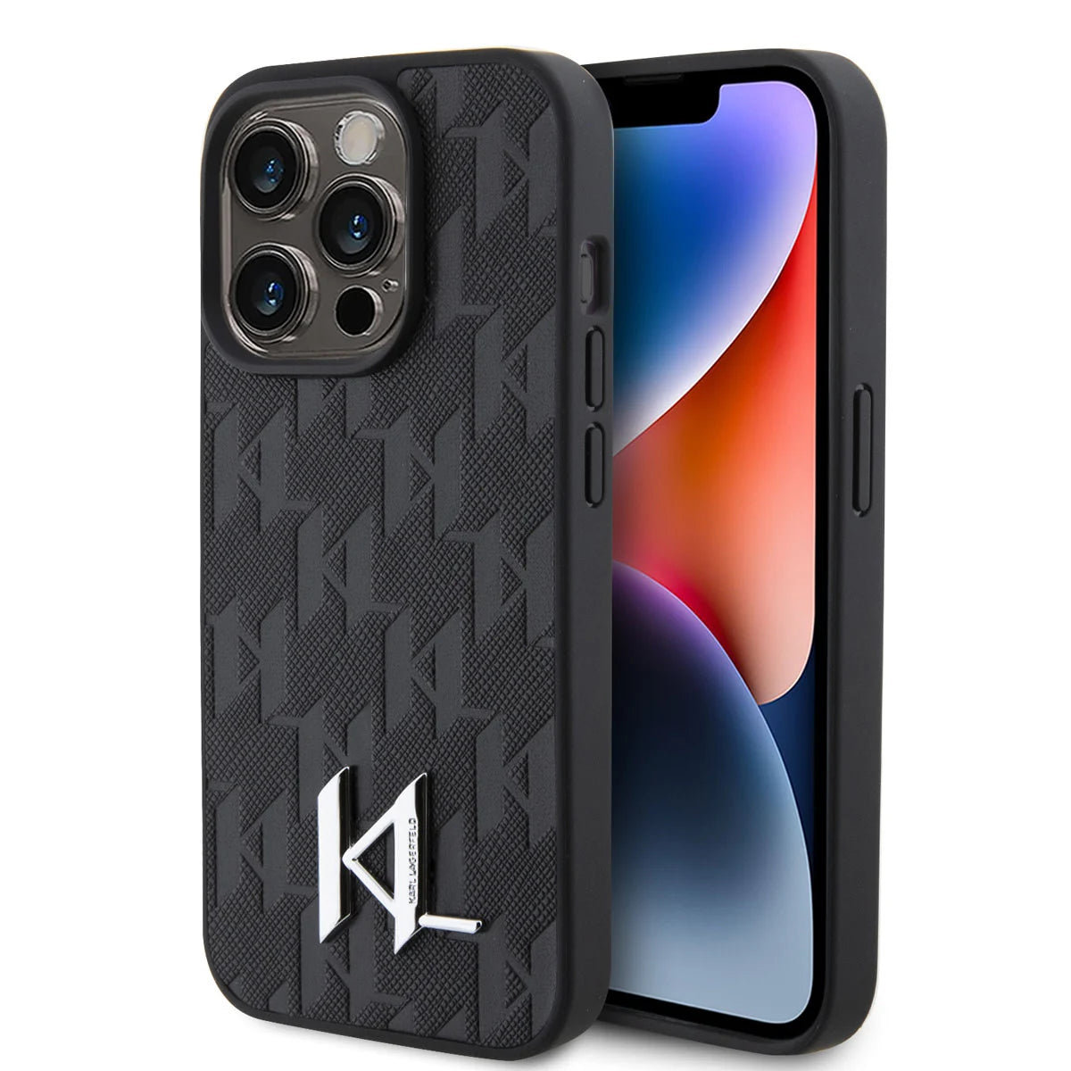 Karl Lagerfeld iPhone TPU Hardcase-Rückseite - Hot Stamp - Schwarz